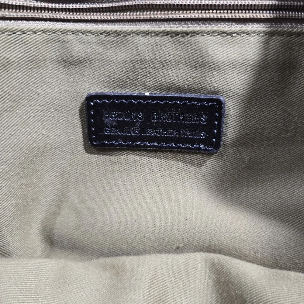 Brooks Brothers Canvas Leather Tan Shoulder Strap office‎ / Travel Bag brown